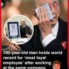 100-годишен мъж постави световен рекорд за най-лоялен служител